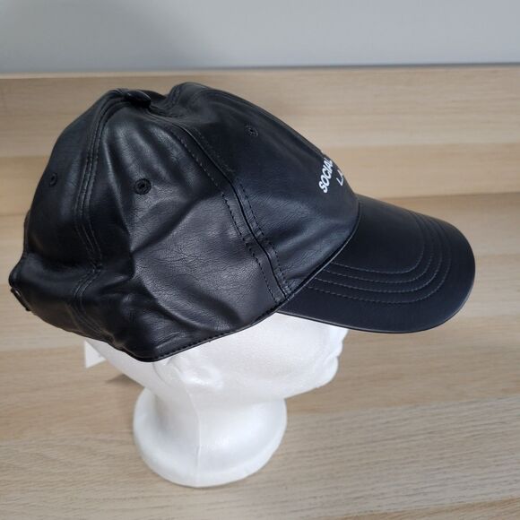 Abercrombie Social Tourist L.A. Ca. Hat Adjustable Strap Back Baseball Cap Black - Picture 2 of 8